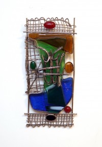 Shakil Ismail, 08 x 22 Inch, Metal & Glass Casting with Semi Precious Stone, SCULPTURE, AC-SKL-002